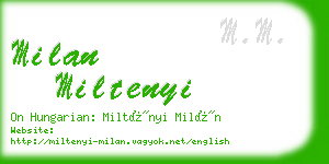 milan miltenyi business card
